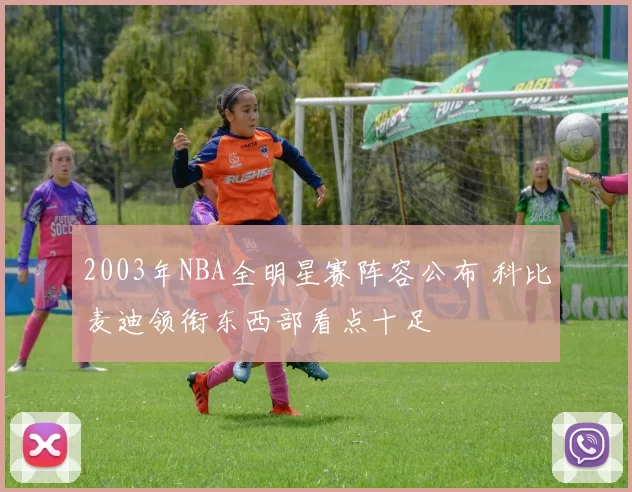 2003年NBA全明星赛阵容公布 科比麦迪领衔东西部看点十足